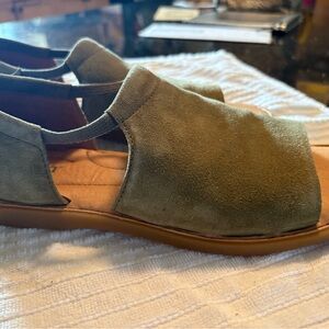 Born Olive Green Suede Sandals